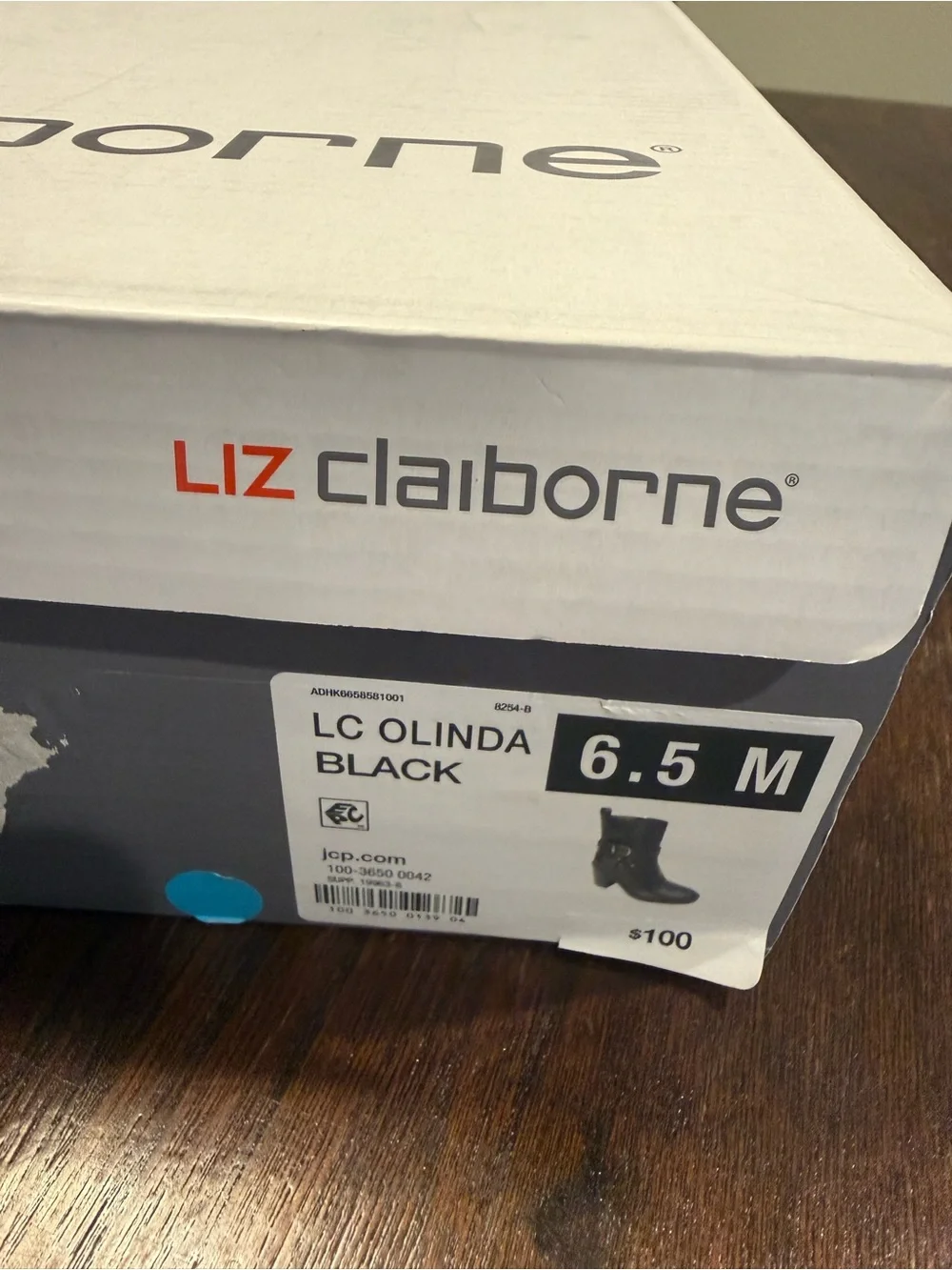 Liz Claiborne LC Olinda Black Ankle Booties Women’s Size 6.5M Memory Foam New IB - Picture 10 of 11